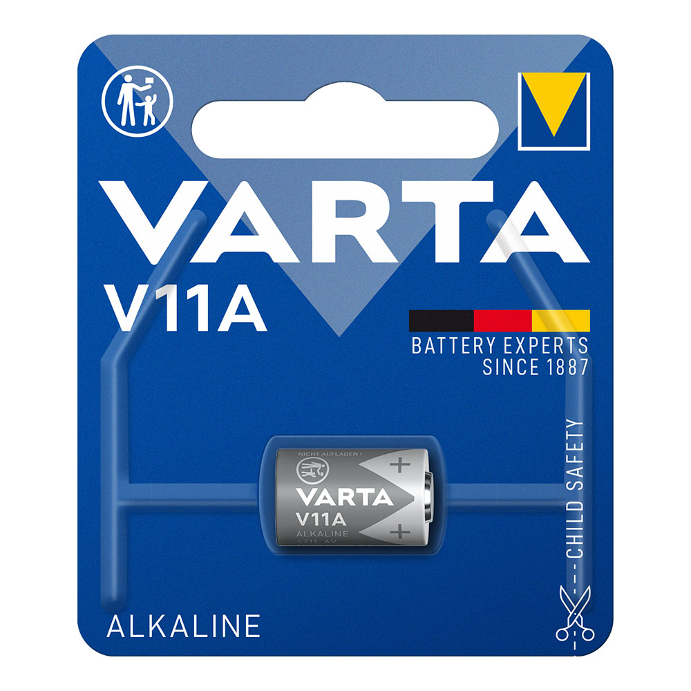 Pilha varta alcalina v11a 6v (blíster 1 un) ø10 22x16 5mm