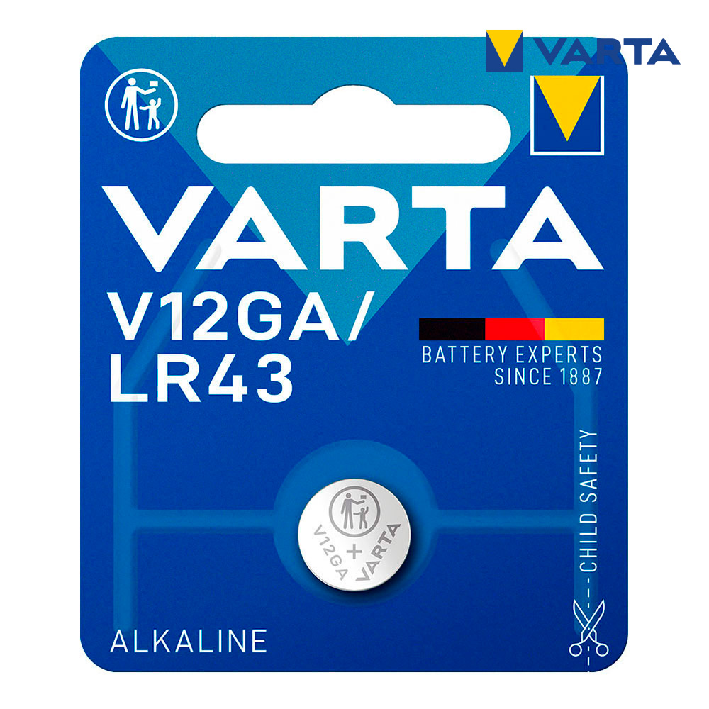 Pilha varta lr43 - v12ga 1.5v alcalina (blíster 1 un) ø11 6x4 2mm