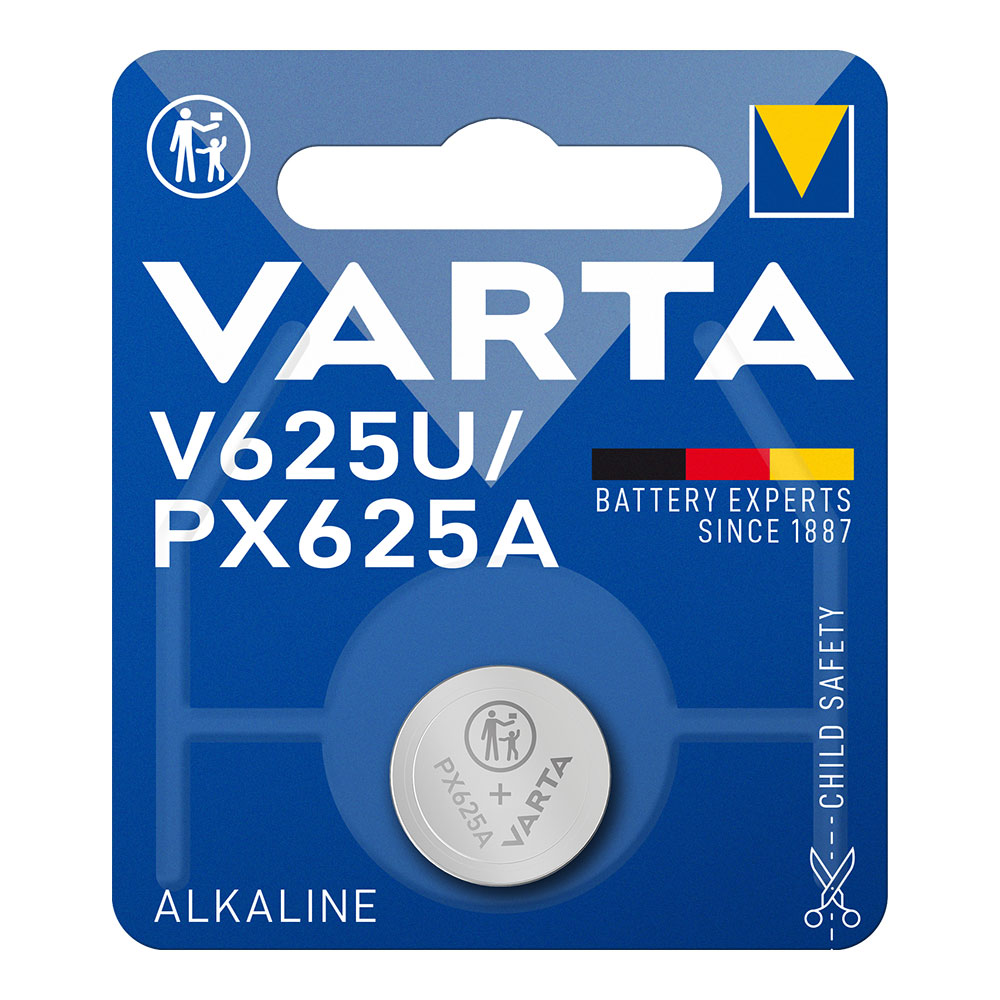 Micro pilha botão varta alcalina v625u 1 5v (blíster 1 un) ø16 0x6 2mm