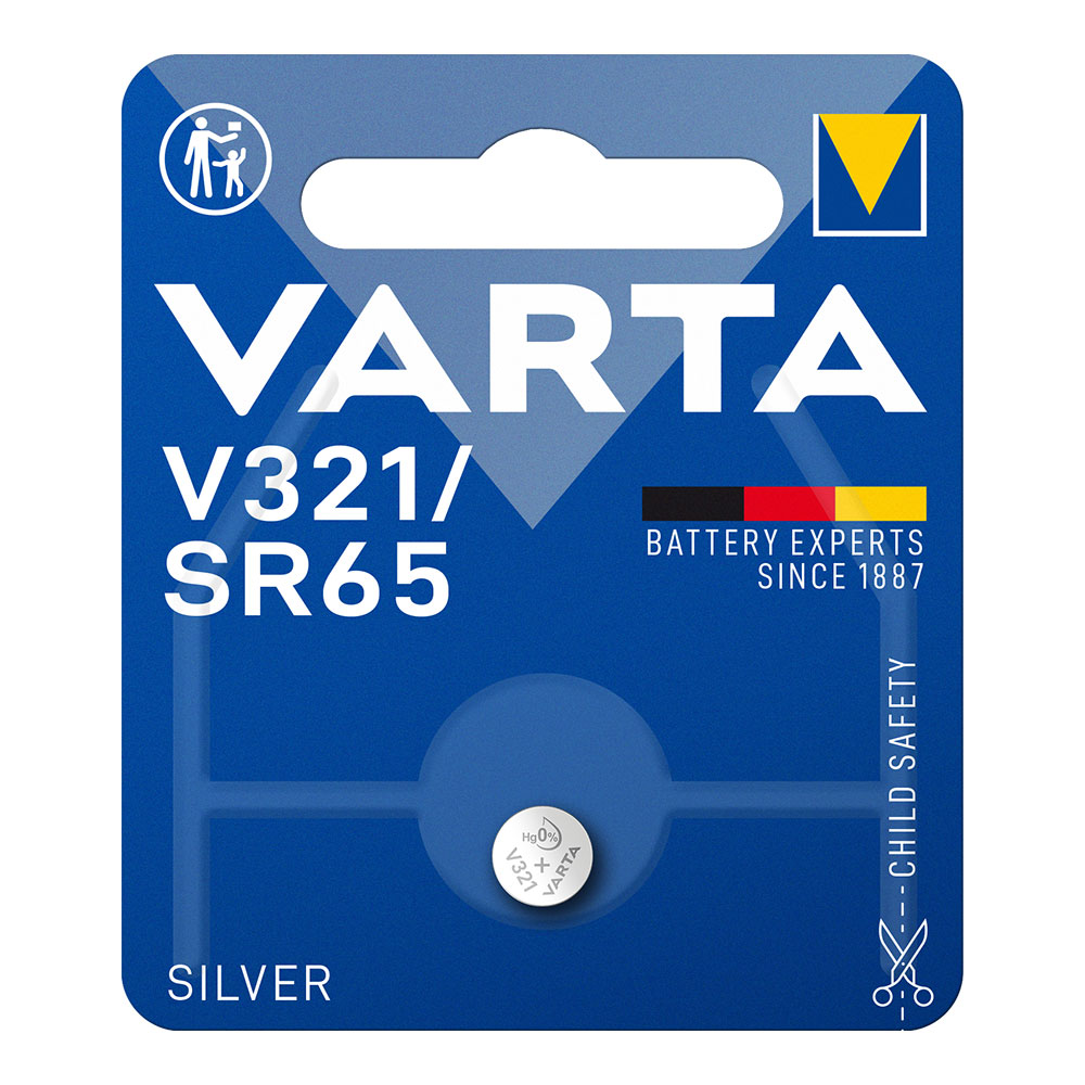 Micro pilha botão varta sr65 - v321 1 55v (blíster 1 un) ø6 8x1 65mm