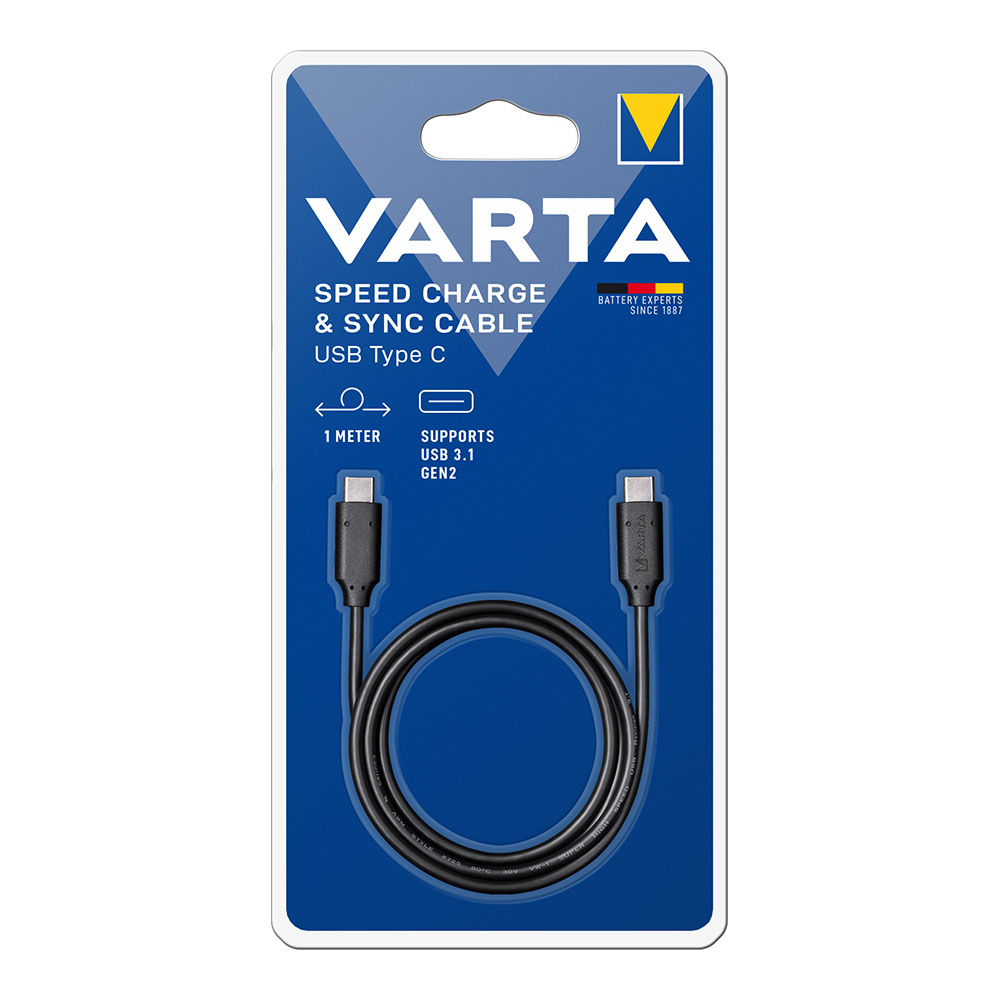 Cabo carregador varta usb type c