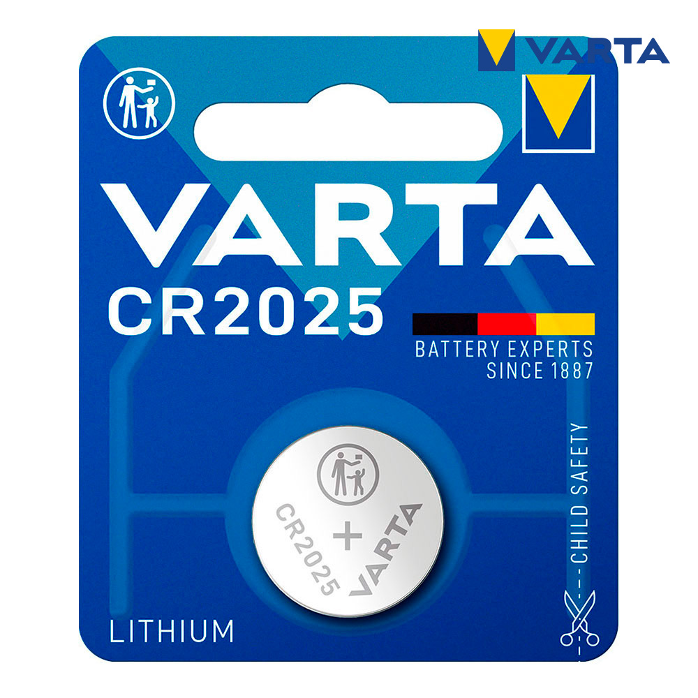 Micro pilha botão varta lítio cr2025 3v (blíster 1 un) ø20 0x2 5mm