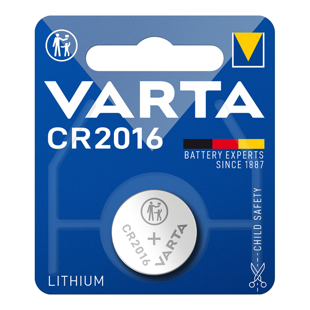 Micro pilha botão lítio varta cr2016 3v (blíster 1 un) ø20 0x1 6mm