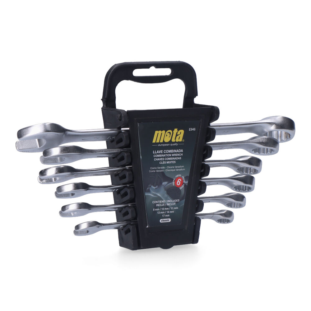 Jogo 6 chaves combinadas (mistas) 8 a 17mm (rack) e946