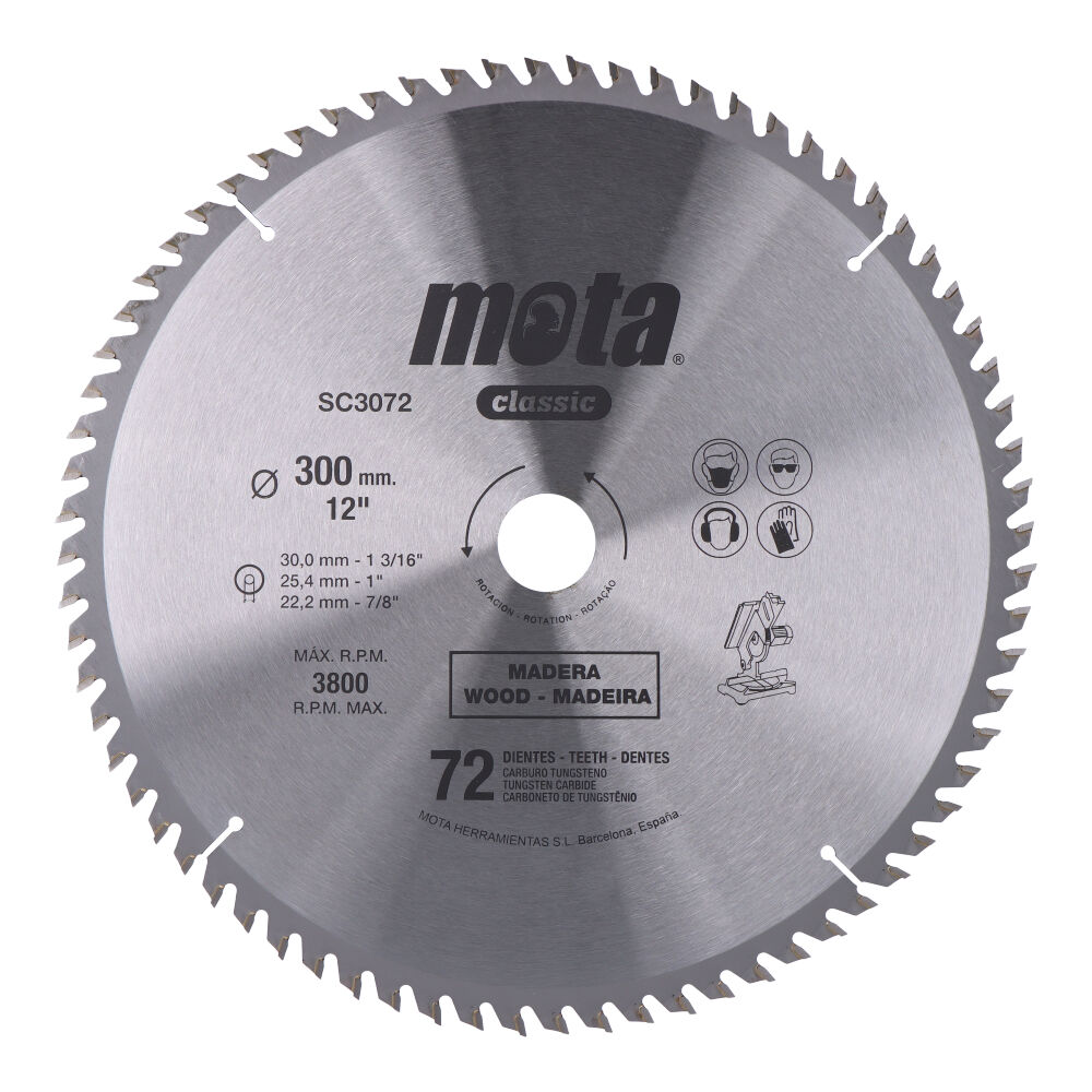 *ult. unidades* serra circ widia ø300mm 72 dts sc3072 mota