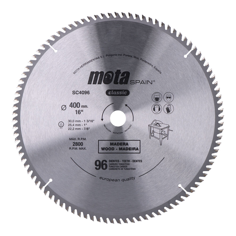 *ult. unidades* serra circ widia ø400mm 96 dts sc4096 mota