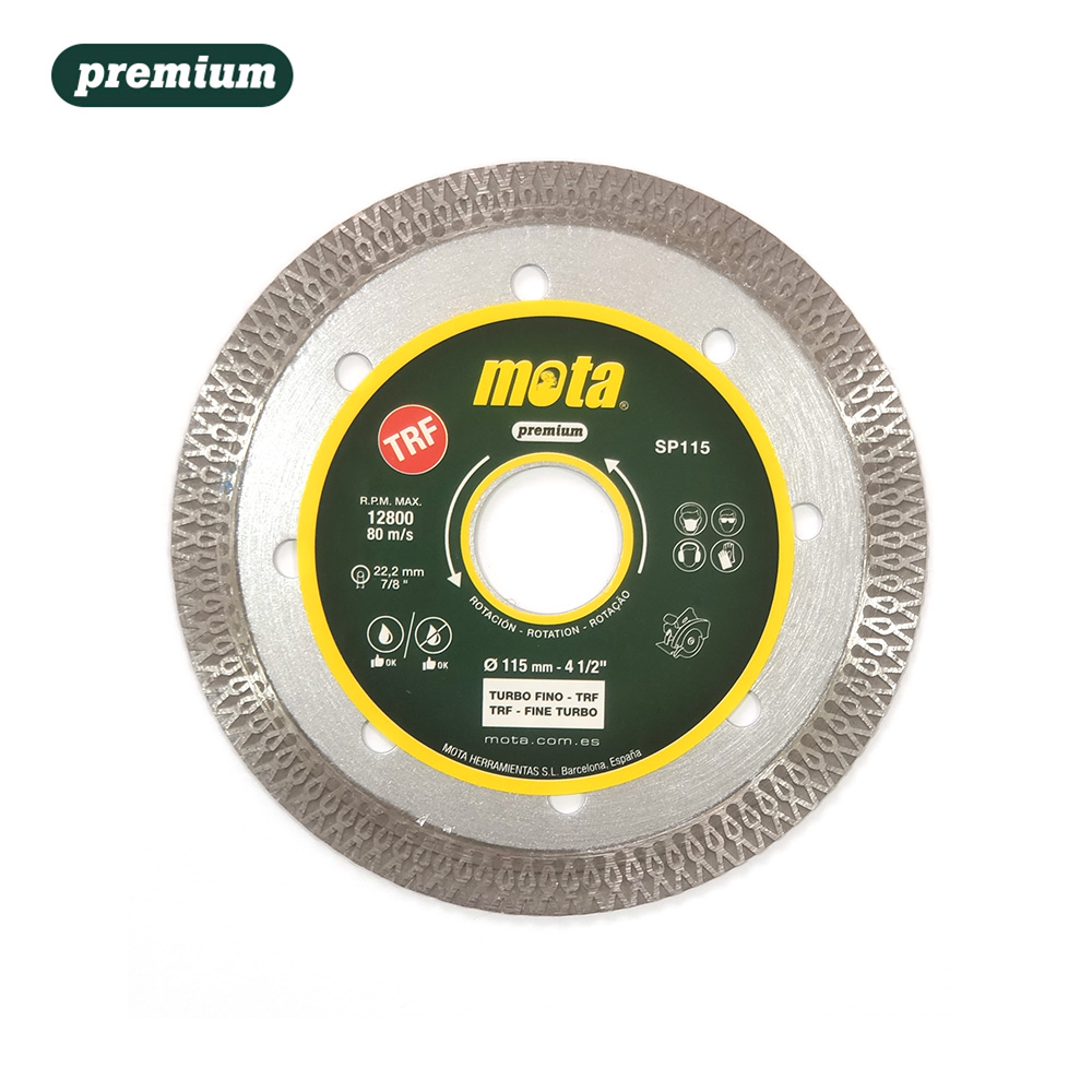 Disco diamante turbo fino trf ø115mm 4-1 2  sp115 mota