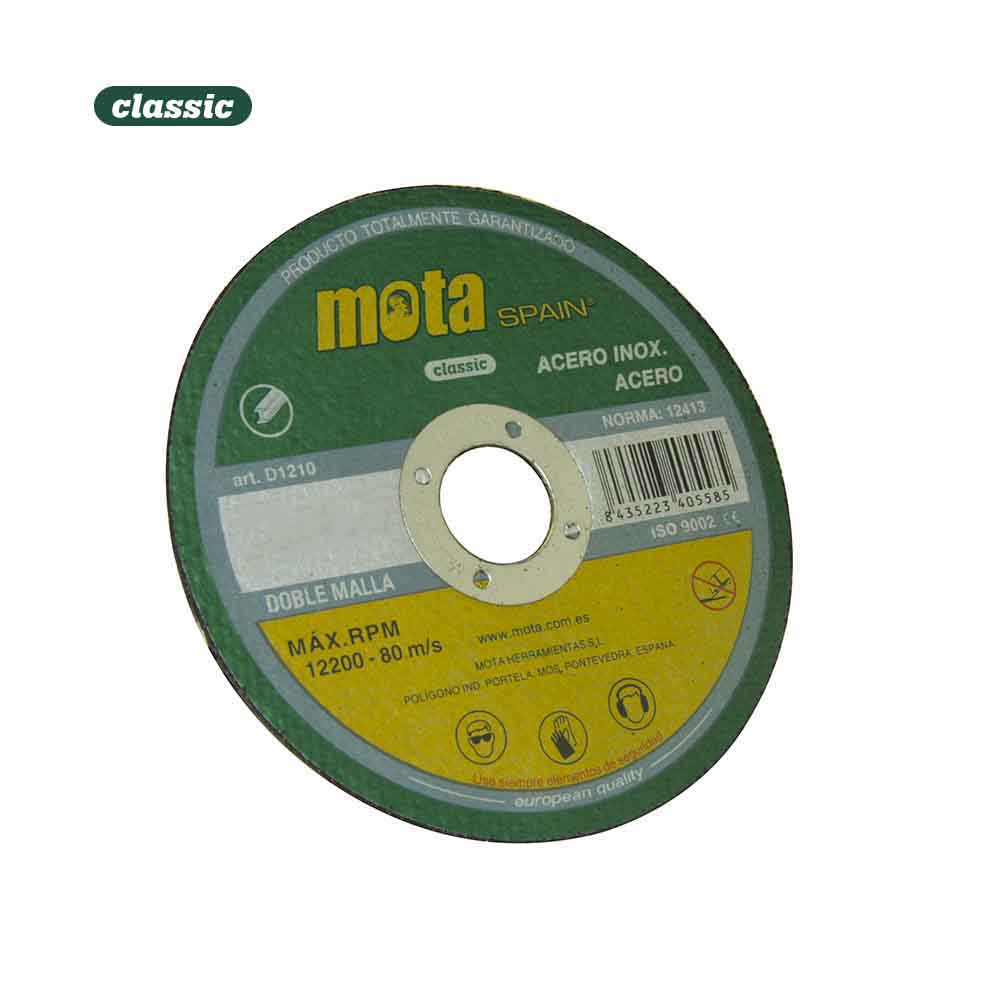 Disco de corte aço inox ø115x1.0x22.23mm d1110 mota