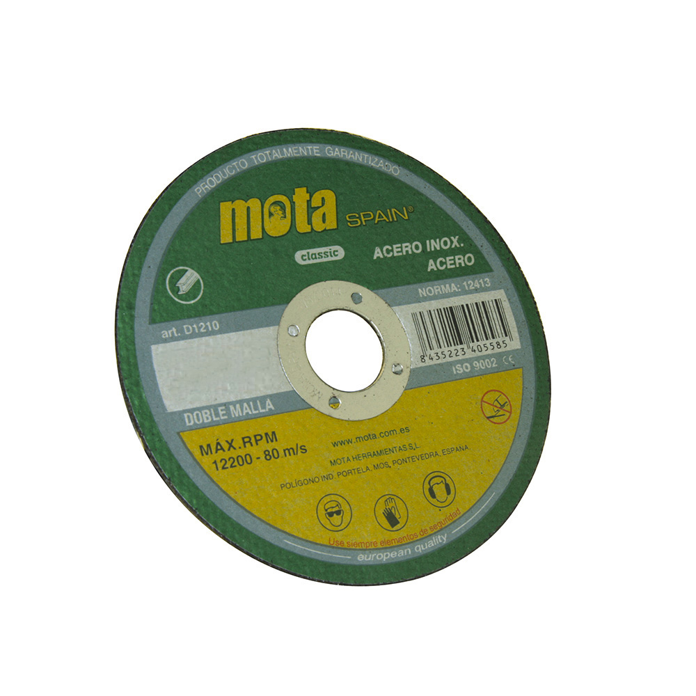 Disco de corte plano ø180x1 6x22 23mm d1816 mota