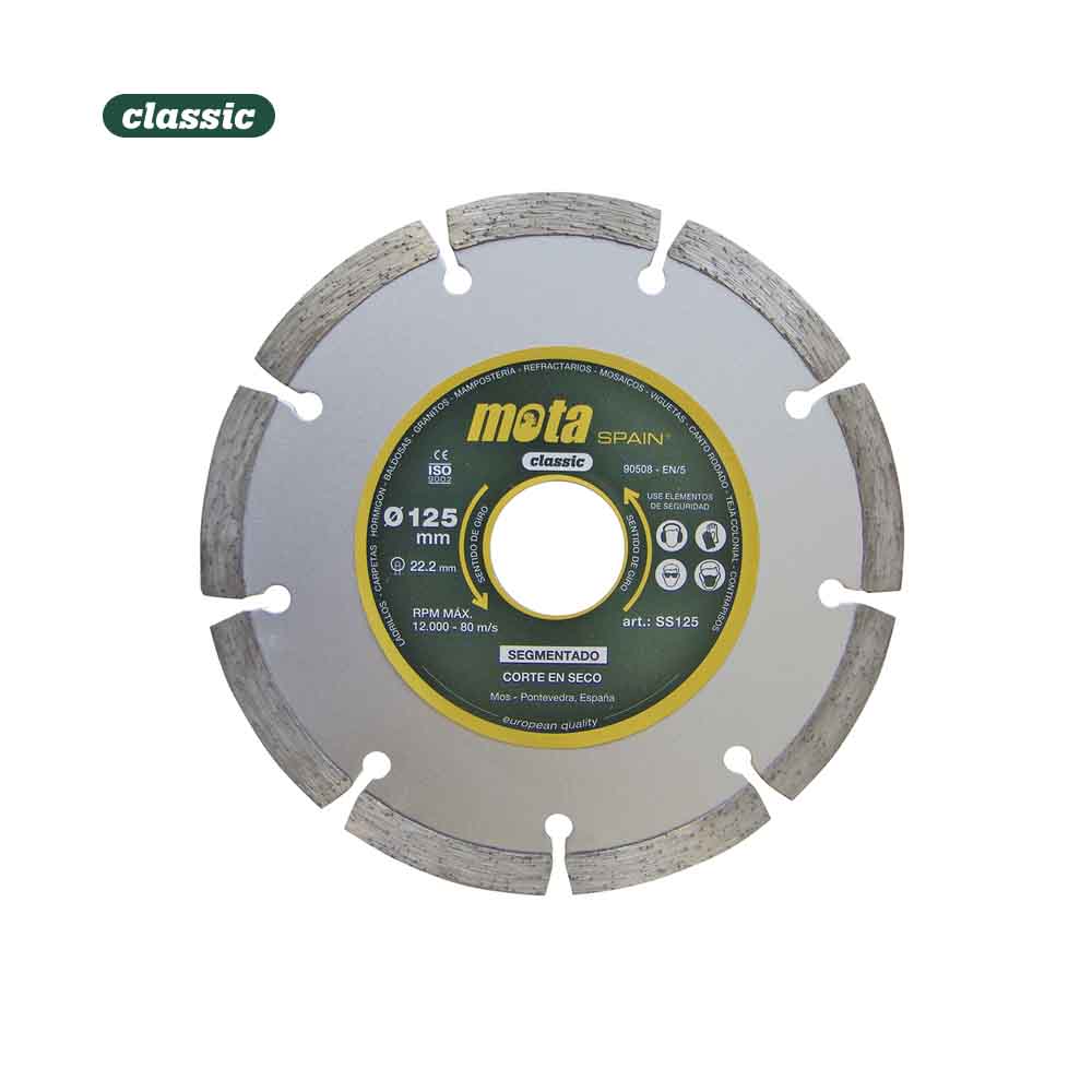 Disco diamante segmento laster ø125mm ss125 mota