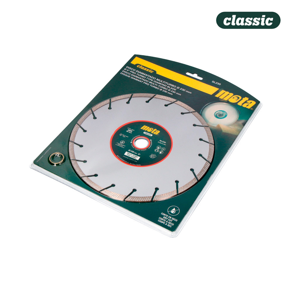 Disco efeito diamante multi-turbo de ø230mm sl230 mota