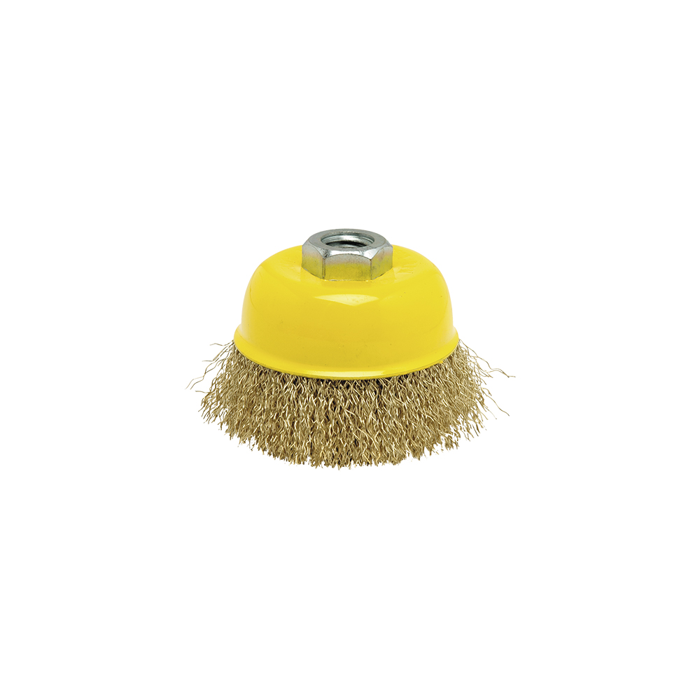 Escova copo arame ondulado 100mm fho100 mota