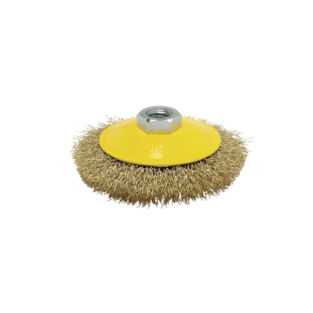 Escova conica arame ondulado115mm fho115 mota