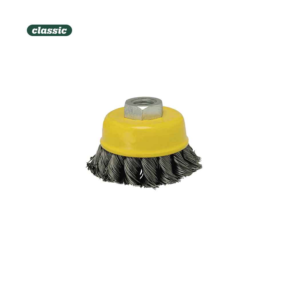 Escova copo arame trançado60mm fhr60 mota