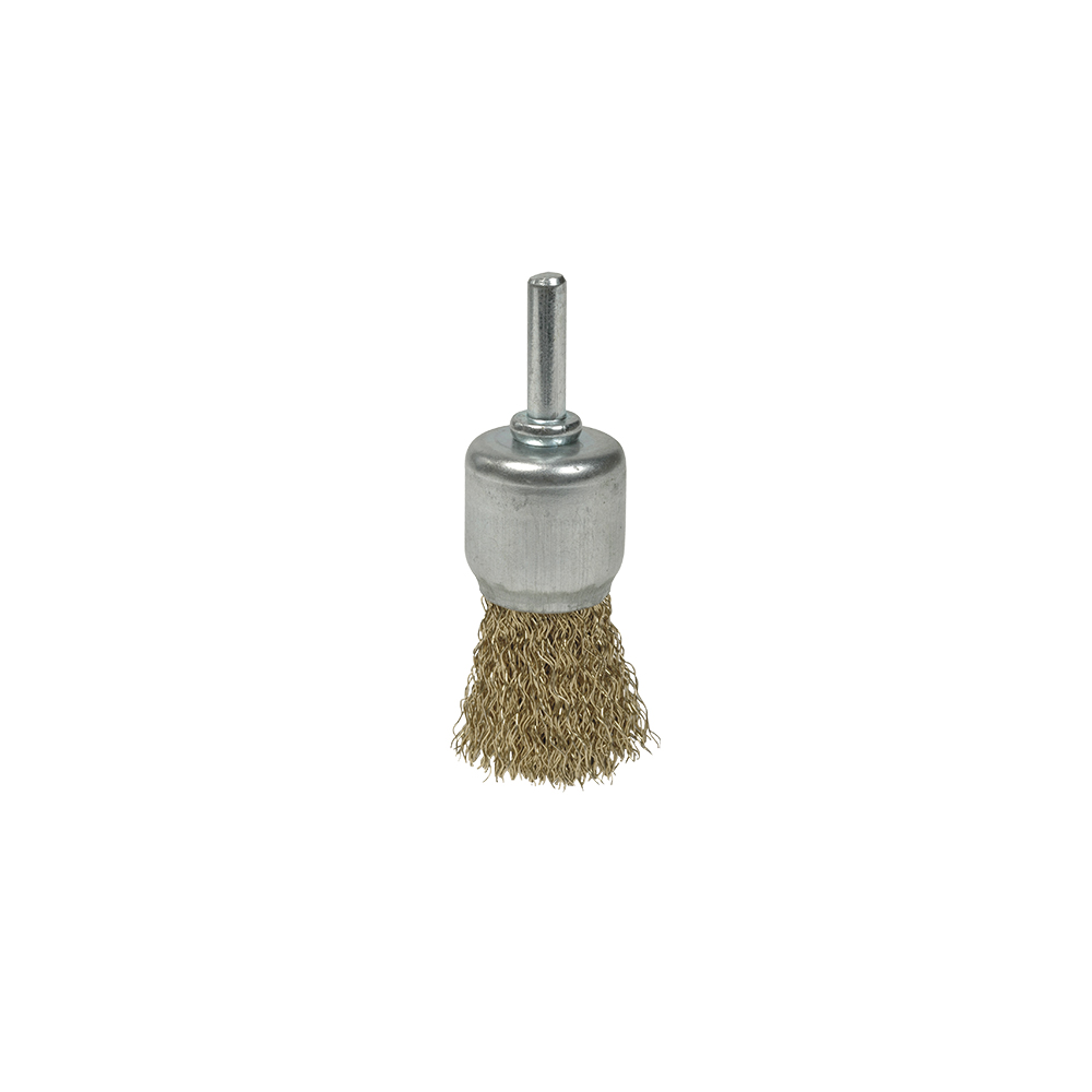 Escova con espiga aço ondulado broxa 17mm fab017 mota