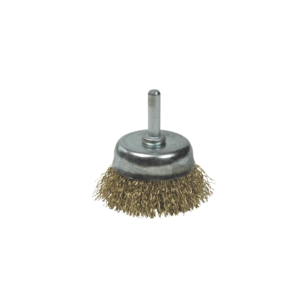 Escova con espiga aço ondulado 75mm fat075 mota