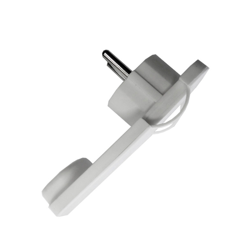 Ficha schuko extra plana 10/16a t/tl 4 8mm (retractilado) branca