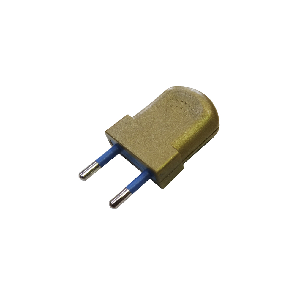 Ficha europeia ouro bipolar 10a 4mm