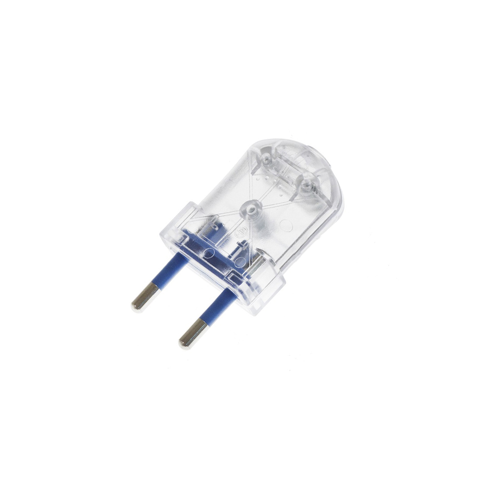 Ficha europeia transparente 10a 4mm