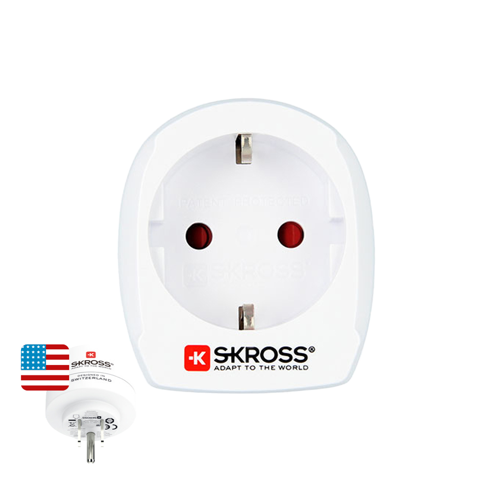 Adaptador europeo a estados unido skross 1500203-e