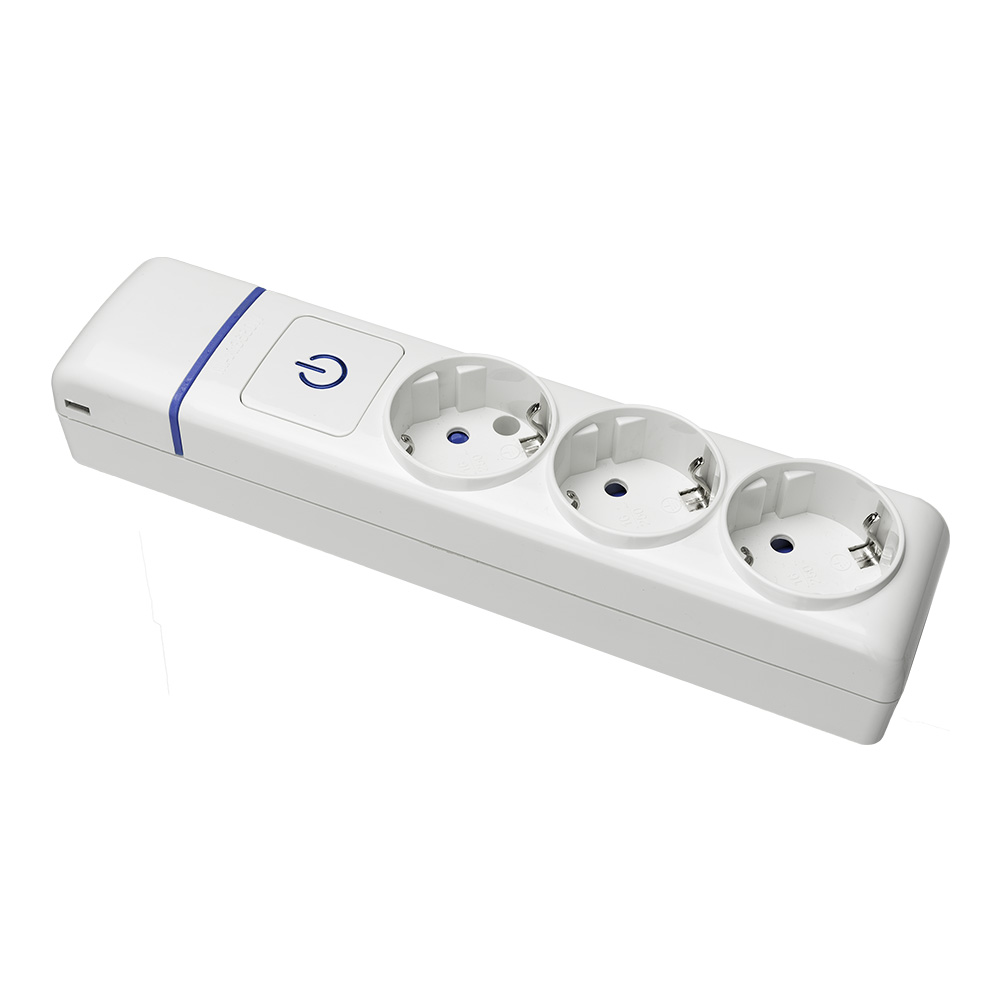 Bloco 3 tomadas t/tl com interruptor luminoso 8003pil solera