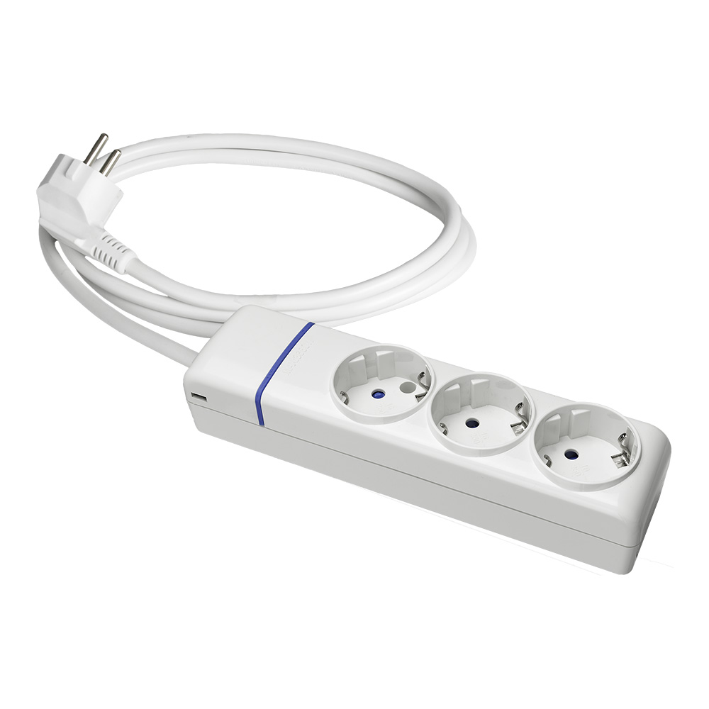 Bloco 3 tomadas t/tl cabo de 1 5m 8013p solera