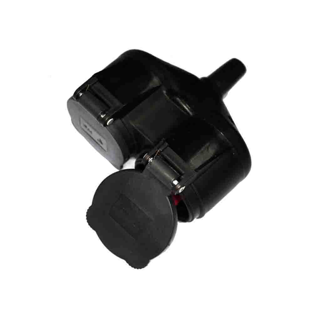 Ficha dupla de borracha t/tl ip44