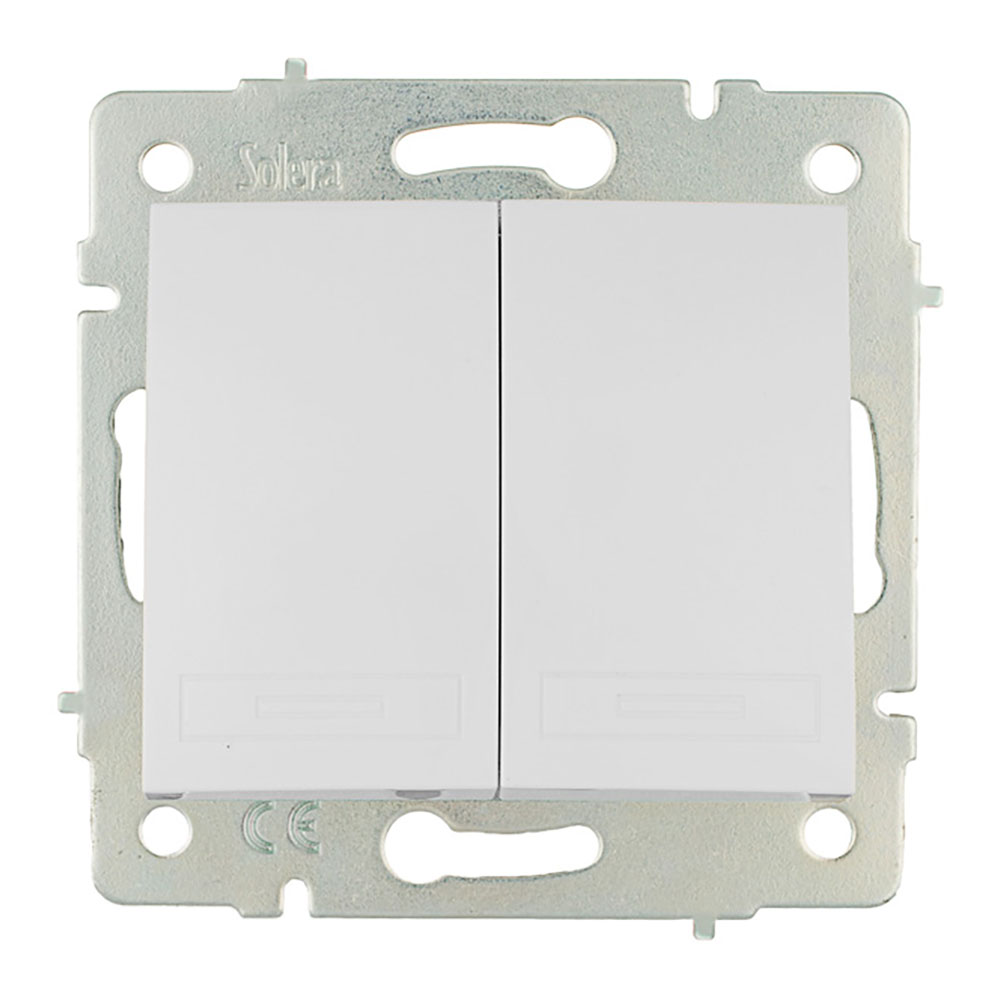 Interruptor/comutador duplo 10ax 250v s.europa solera erp12qc
