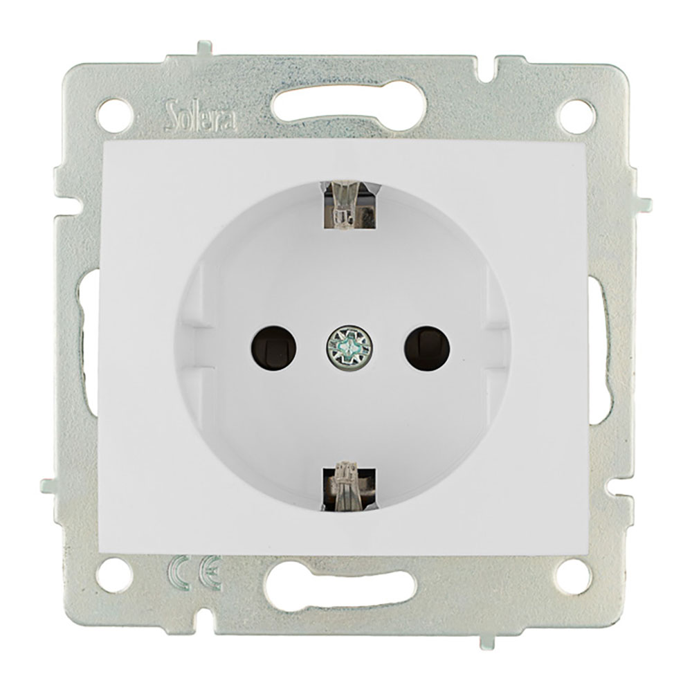 Tomada bipolar com t/tl 16a 250v com obturador s.europa solera erp60
