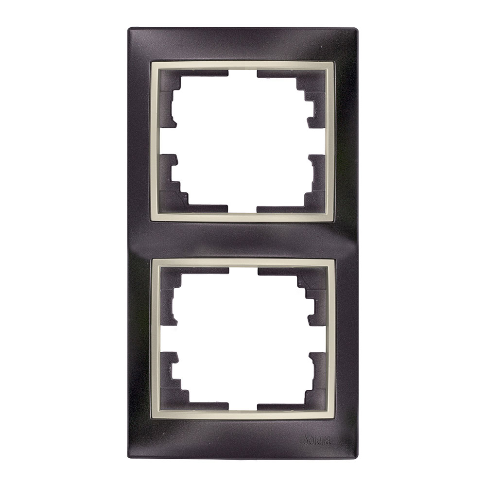 Estrutura vertical duplo estrutura preto e aro pérola 81x154x10mm s.europa solera erp62nu