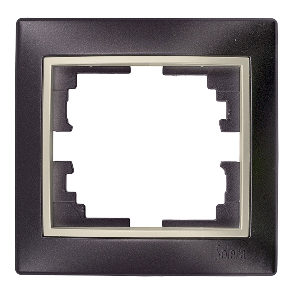 Estrutura simples  estrutura preto e aro pérola 83x81x10mm s.europa solera erp71nu