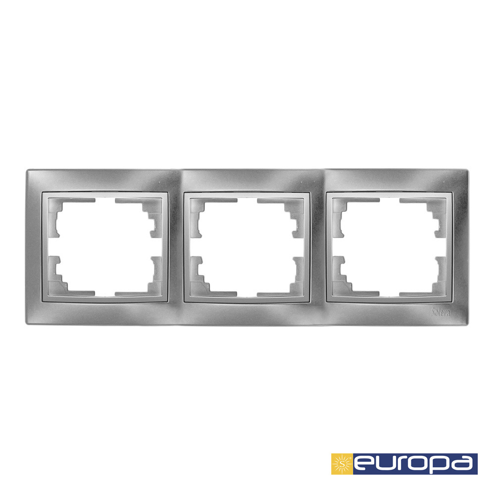 Estrutura horizontal triplo prateado 225x81x10mm s.europa solera erp73au