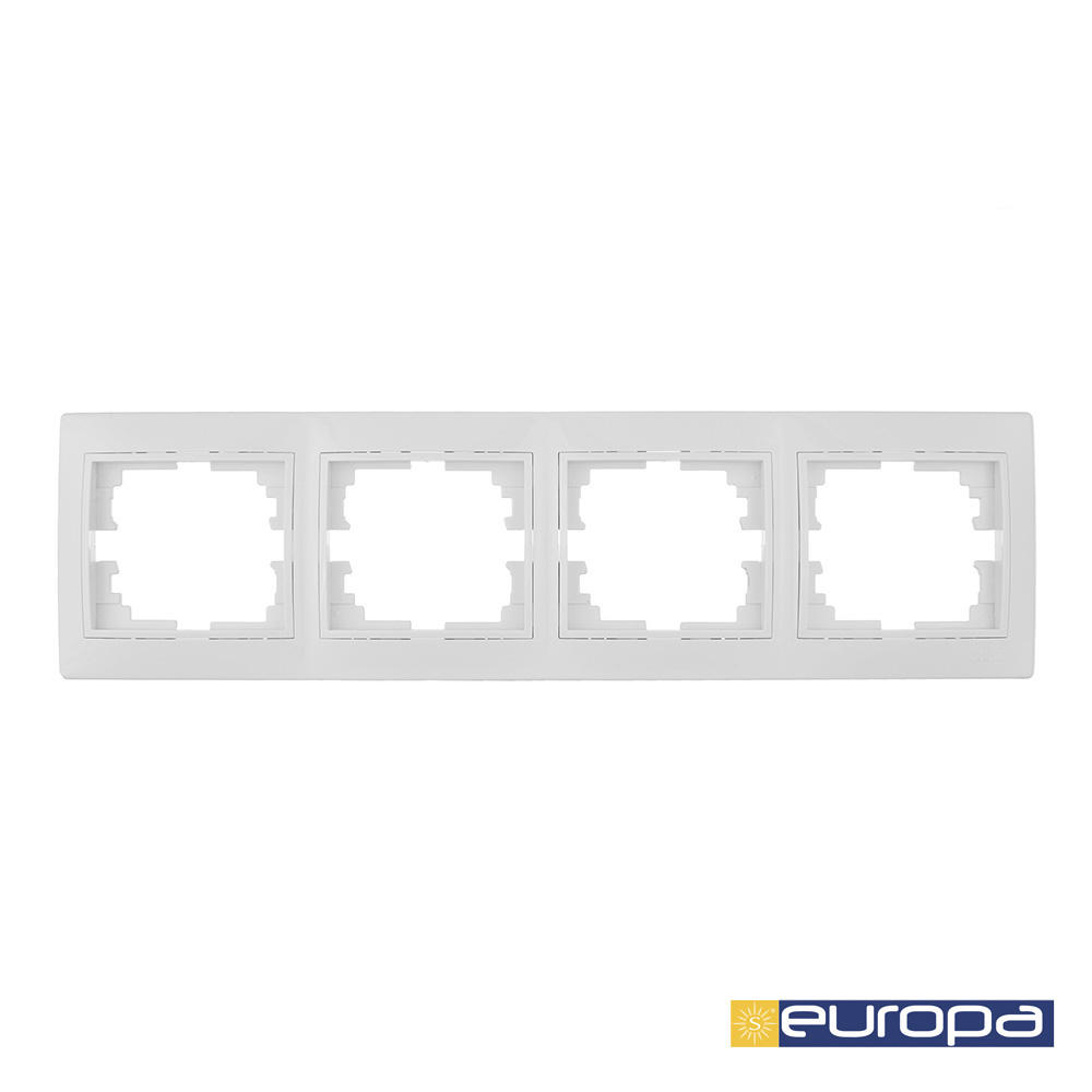 Estrutura horizontal para 4 elementos branco 296x81x10mm s.europa solera erp74u