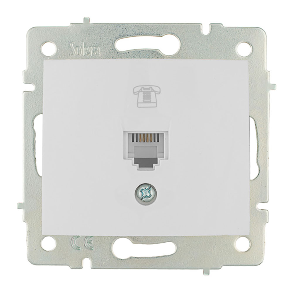Tomada telefone rj11 de embutir s.europa solera erp84