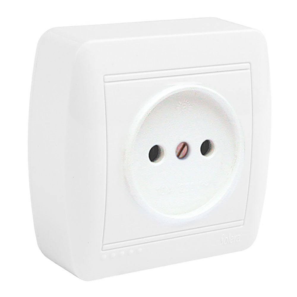 Base fixa 2p com obturador para reposição 74x72x28mm s. mural solera mur07u