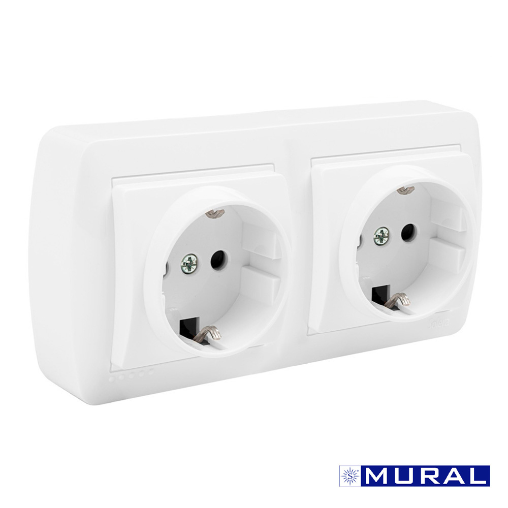 Base dupla bipolar com t/tl 148x72x42mm s. mural solera mur66u