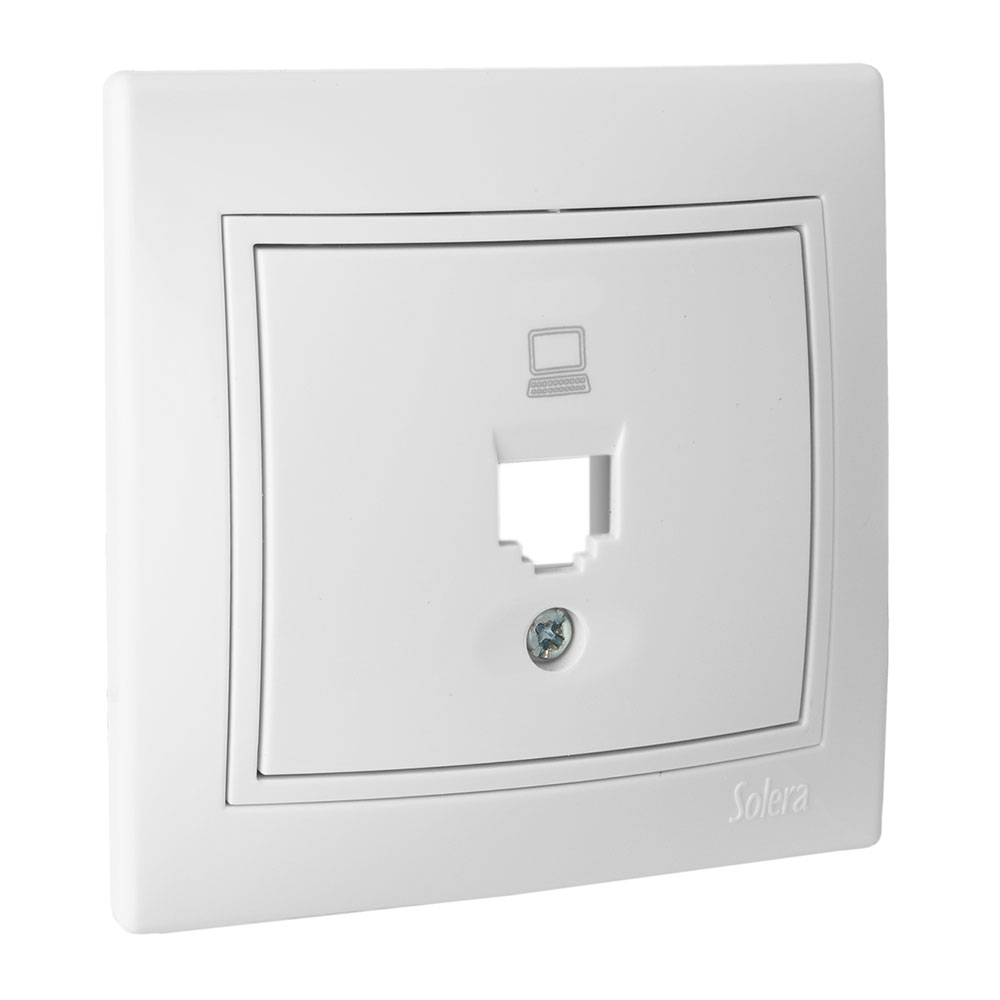 Tampa + chassis para tomada de dados rj45 com espelho s.europa solera erp88/1u