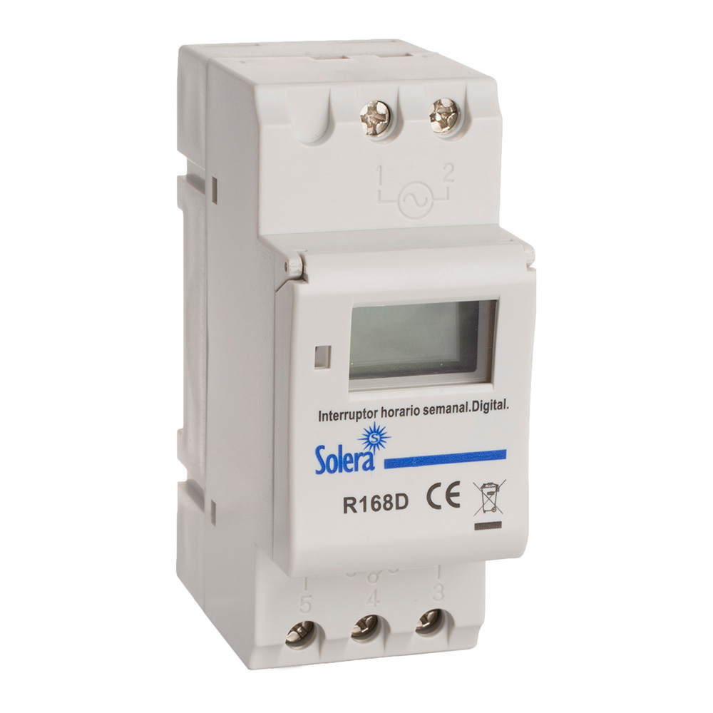 Interruptor horário semanal digital- analógico (retractilado) solera r168d