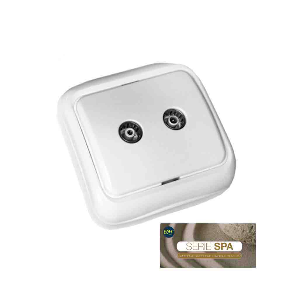 Tomada tv e radio superfície  serie spa  (bolsa blíster)