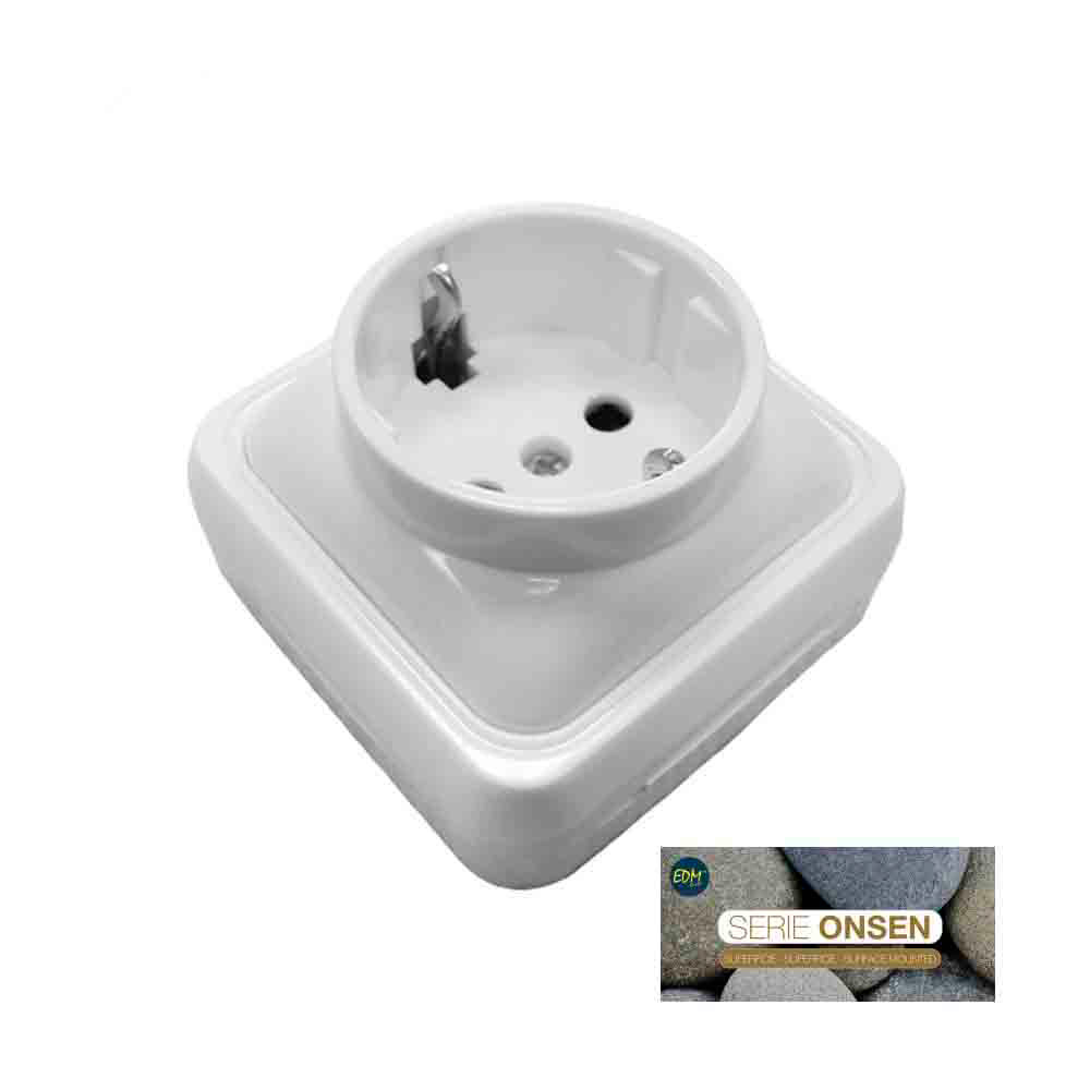 Tomada schuko t/tl superfície  serie onsen  (bolsa blíster)