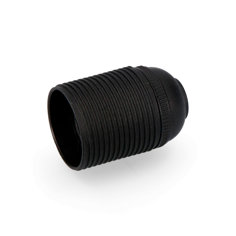 Casquilho com rosca e-27 homologado preto solera 6829crn