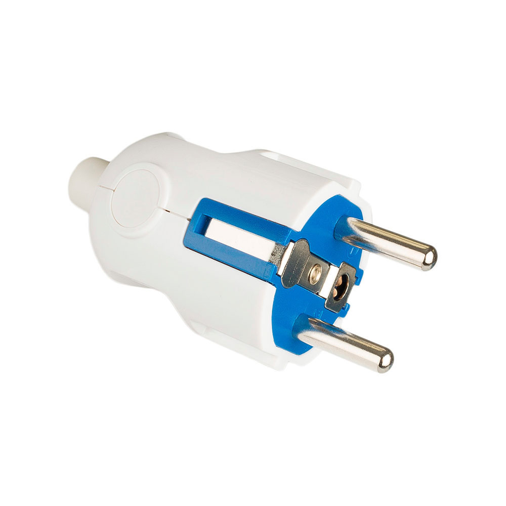 Ficha 2p+t 16a 250v branco (retractilado) solera 1428