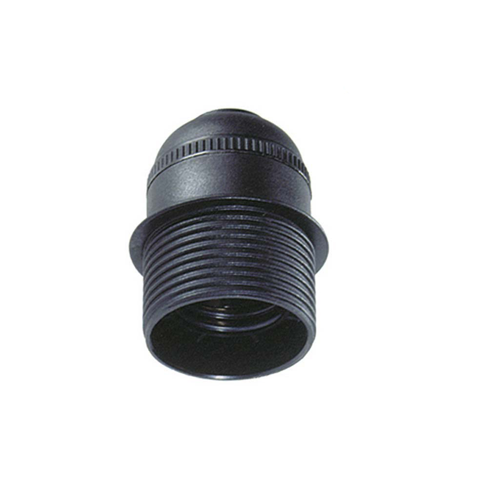 Casquilho com semirosca e27 preto solera 6829ctn