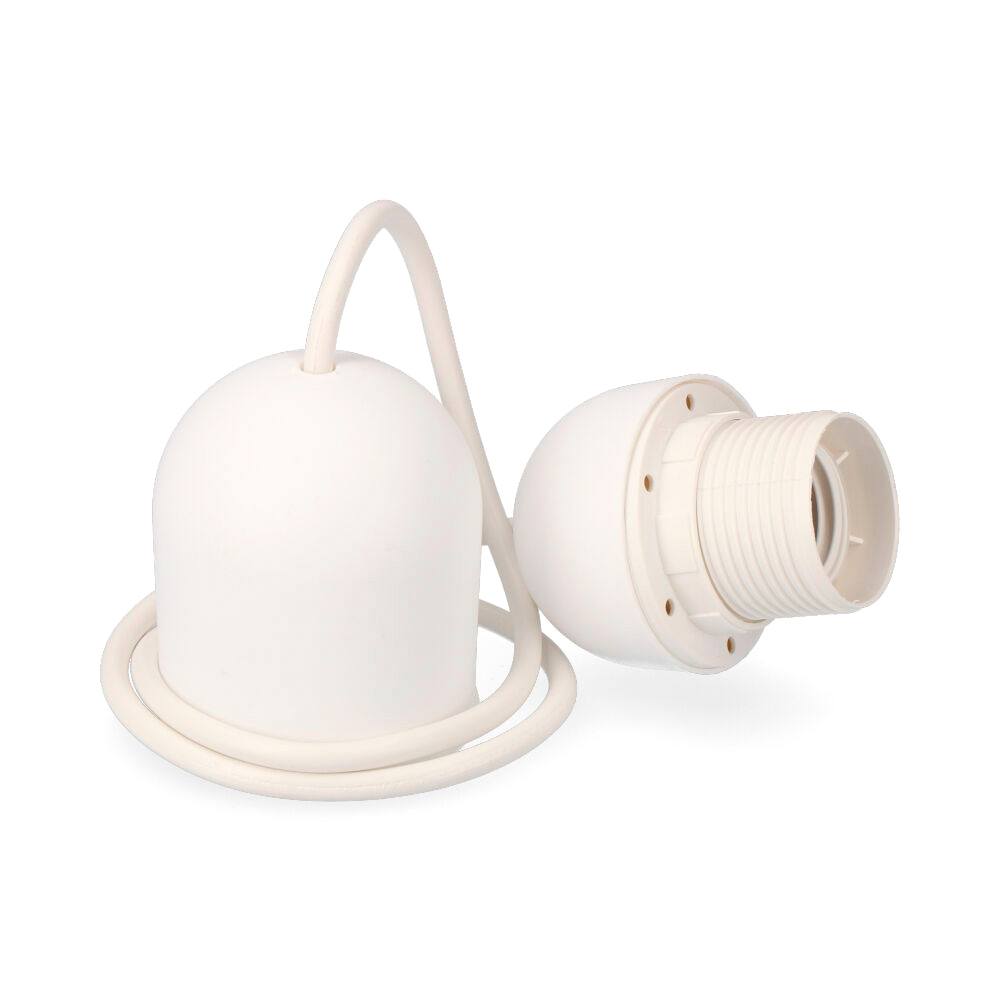 Conjunto suspensão branco e27 comprimentodo cabo 80cm