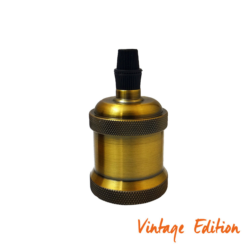 *ult.unidades* casquilho edição vintage cor ouro velho e27 (max. 60w) edm