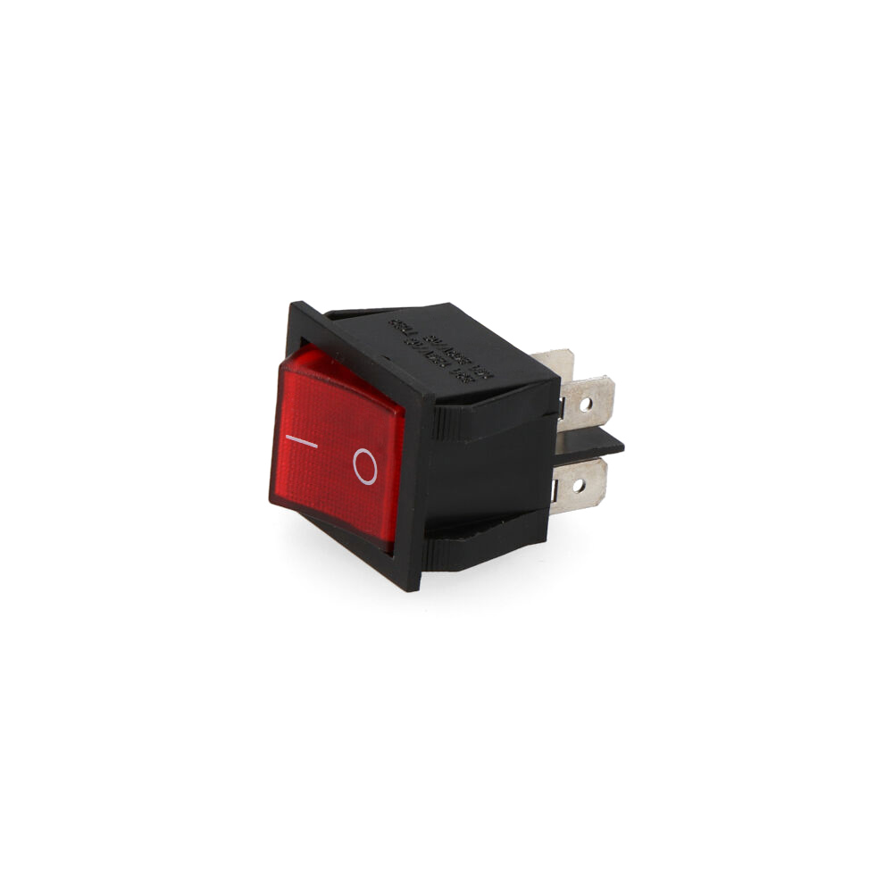 Interruptor luminoso vermelho encastrar 4 pinos