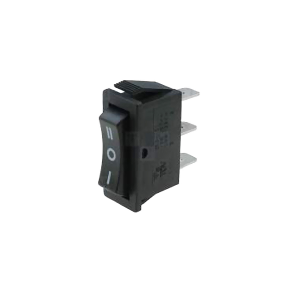Interruptor on-off-on estreito 15a 250v preto