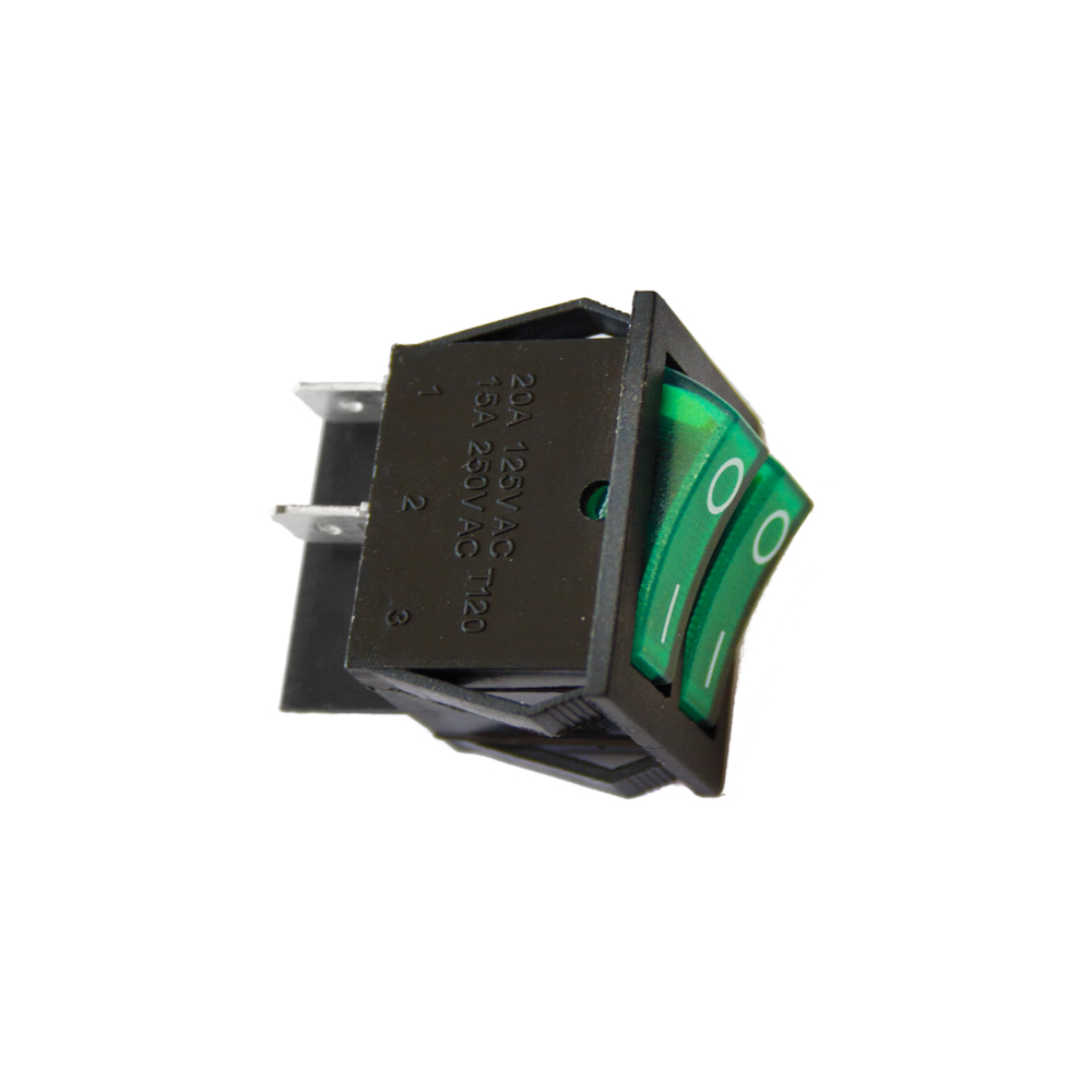 Interruptor duplo 15a 250v verde