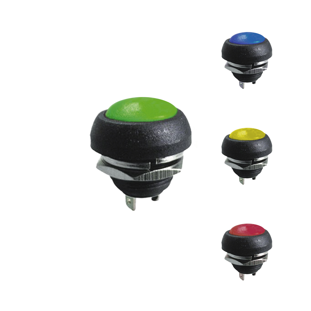 Pulsador curto 1a 250v cores sortidas