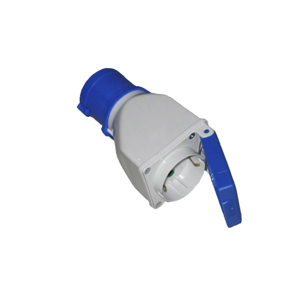 Ficha adaptador cetac a base schuko com tampa 2 p+t 16a solera 904012